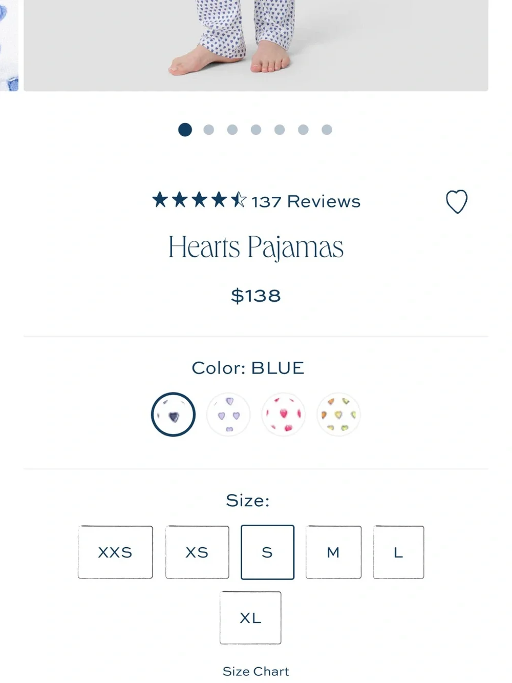 Roller Rabbit Blue Heart Pajama Set Like New!
